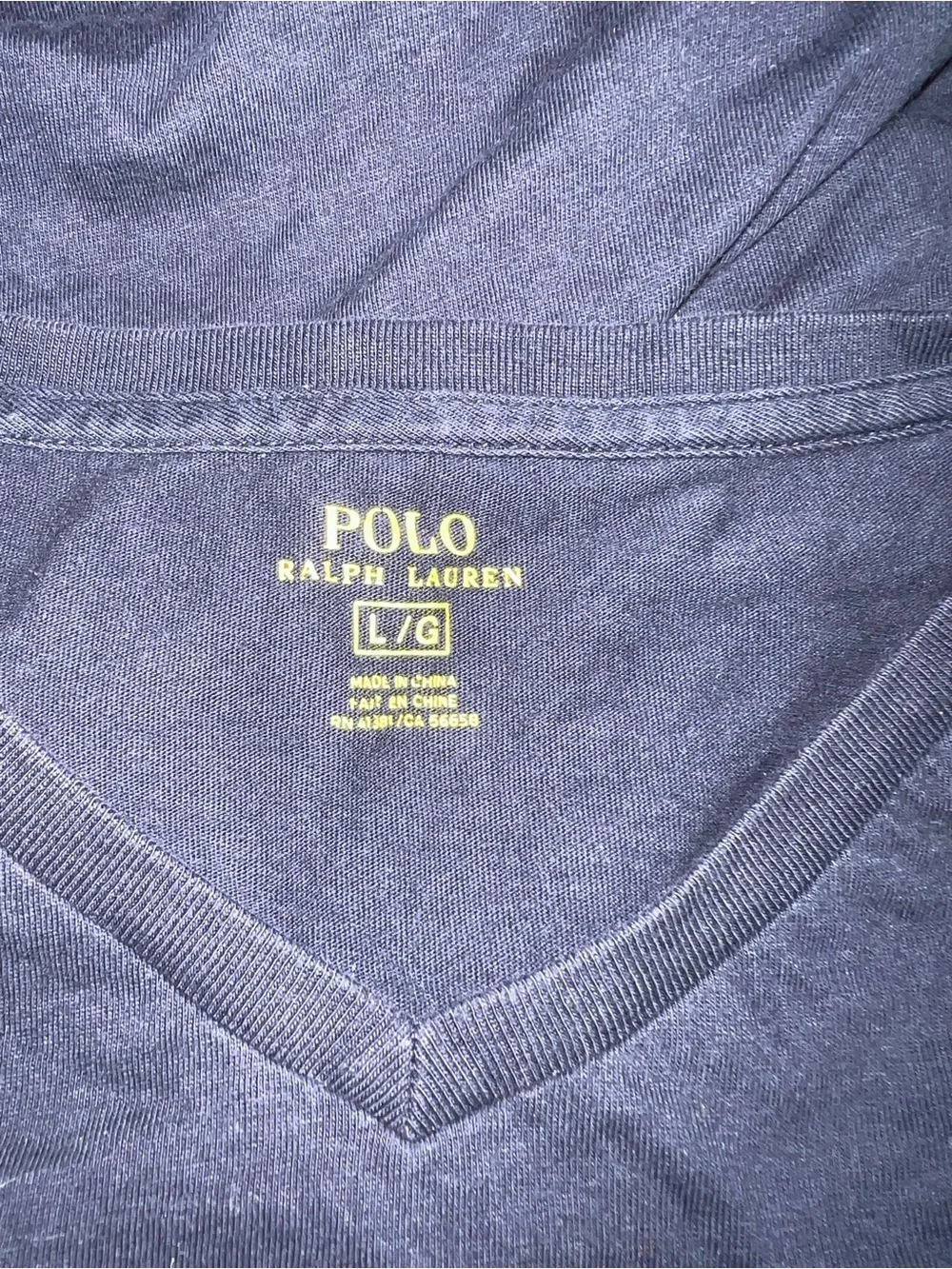 Polo by Ralph Lauren Black V-Neck Tee with Red Pony Logo